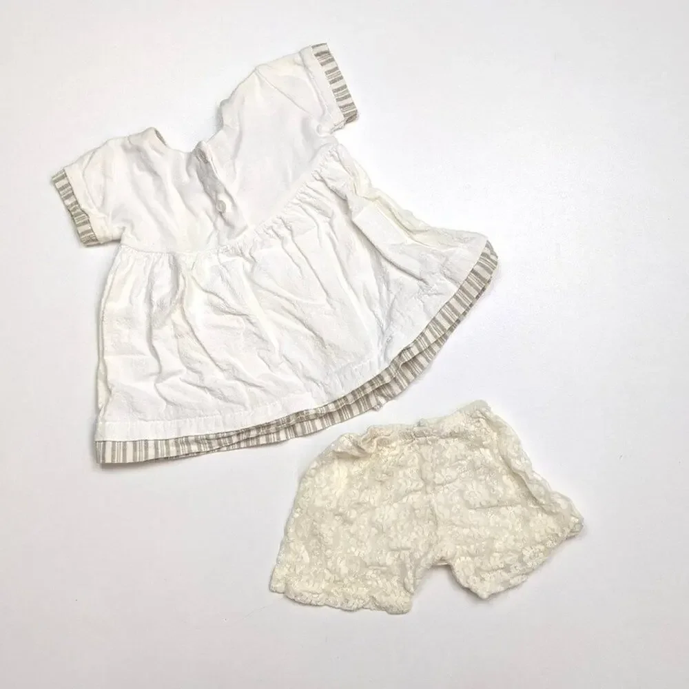 Vintage It's Baby Outfit Girls Size 18m Cream Lace Set